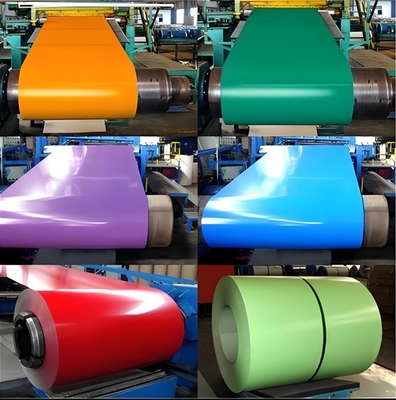 Coil d'acier galvanisé prépeint PPGI revêtu de couleur pour la fabrication de feuilles ondulées