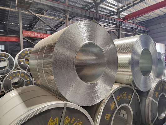 Z70-Z275 revêtement en zinc haute pression chaud plongée en acier galvanisé plaque à carreaux