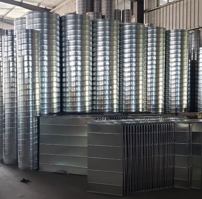 Duct d'air galvanisé en spirale pour les besoins en climatisation de chambre de style industriel