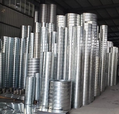 Duct d'air galvanisé en spirale pour les besoins en climatisation de chambre de style industriel