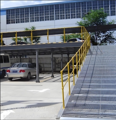 Barres de grille de revêtement de sol en acier galvanisé argenté avec certification ISO9001