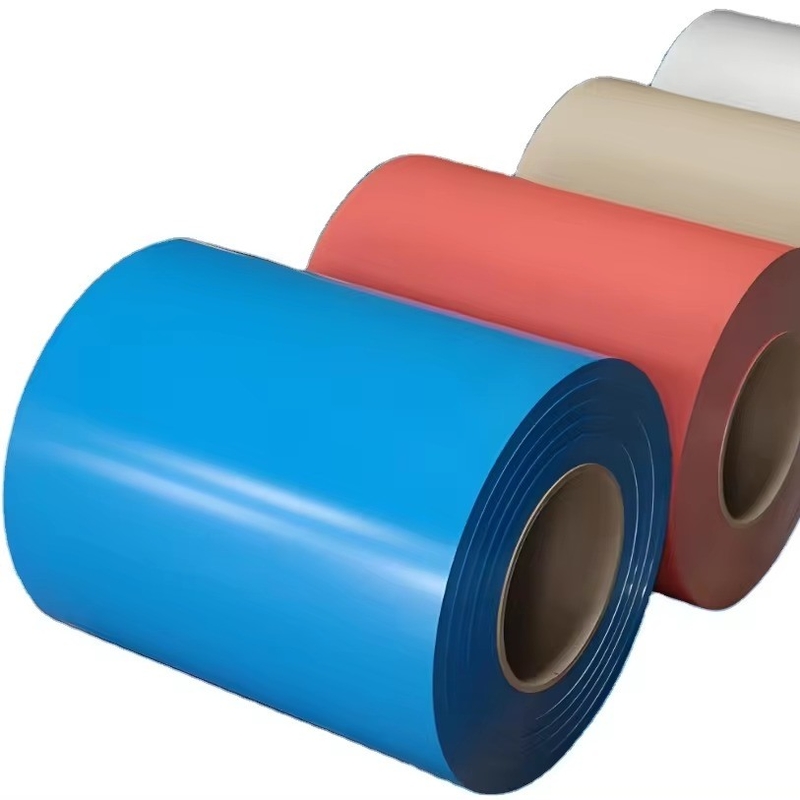 Coil d'acier revêtu de couleur Dx51d Dc51d Prepeint en acier galvanisé Ppgi Pour la tôle de toiture